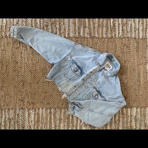 Zara denim cropped jacket